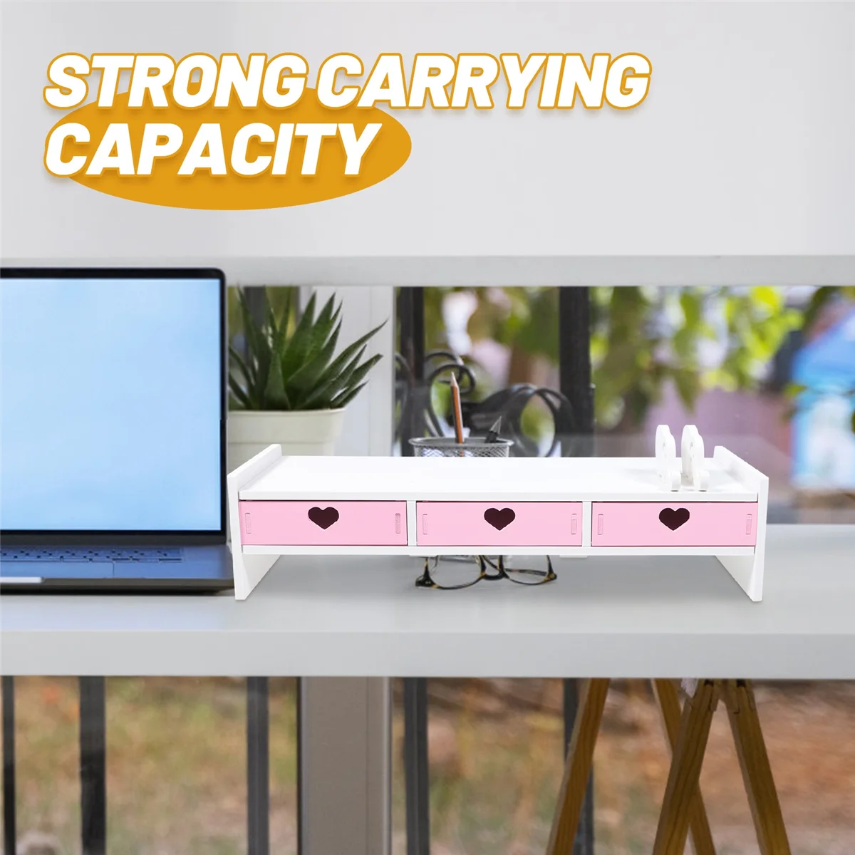 Laptop Monitor Stand Schreibtisch Top Organizer Regal Computer Bildschirm Riser erhöht Rack PVC Office Support Mount