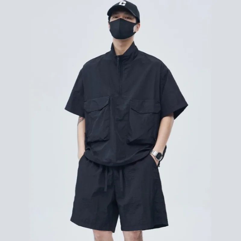 Men Summer Casual Sportswear Set Plus Size Up To 300 Jin Teen American Cool Two Piece Outfit view 6