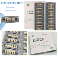 96 unids/caja Dental de resina sintética, dientes multicapa de Color, modelo educativo Posterior anterior, reparación acrílica de diente temporal falso