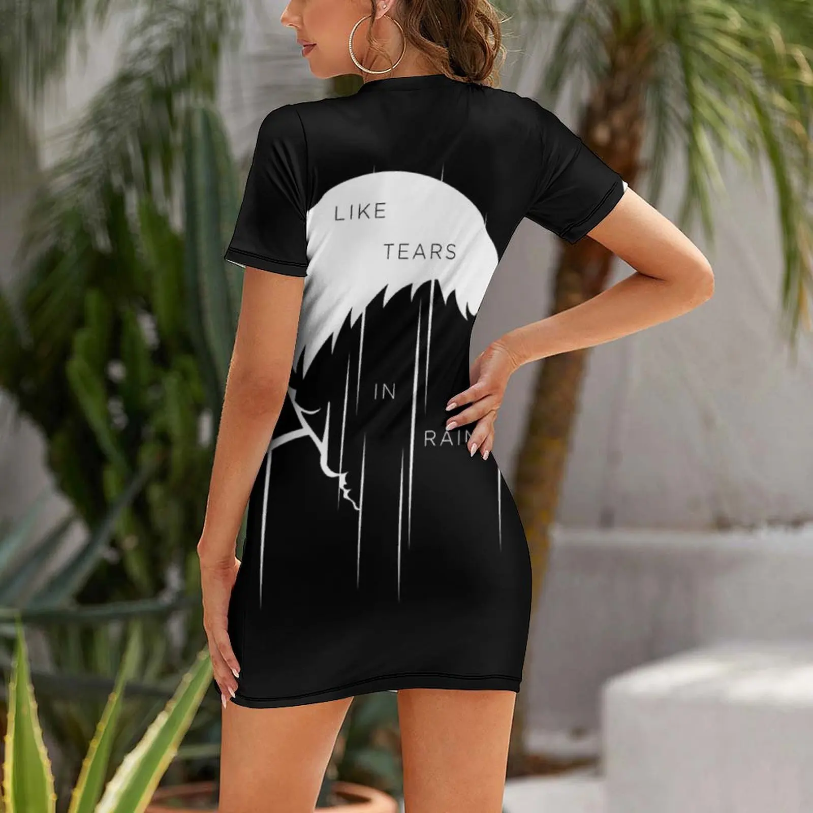 Rutger Batty Tears In Rain Short Sleeved Dress Women's clothing dresses ladies 2025 summer Dress