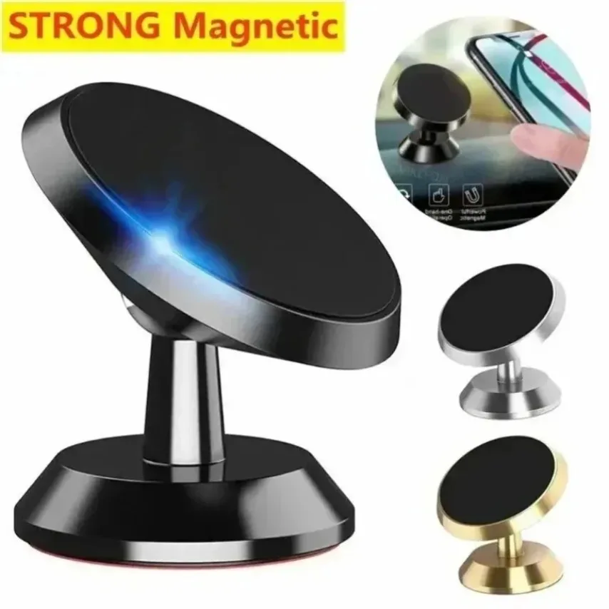 Suporte Magnético para Telefone Mini 360 °   Suporte de GPS Autoadesivo Rotativo para Painel de Instrumentos de Celular para Magsafe iPhone 17 16 15 14 13