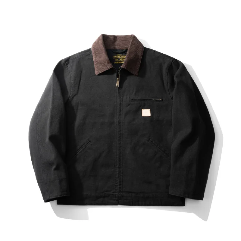 Spring/Fall OKONKWOcleanfit jacket, American retro color-blocked lapel loose casual jacket, interstellar canvas jacket