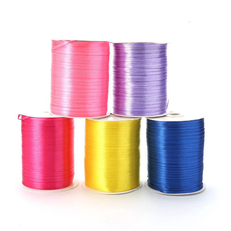 

0.3cm Double side Satin Ribbons 10/800M DIY Bowtie Hanging line Home Deco DIY Crafts flowers Wedding birthday gift packing