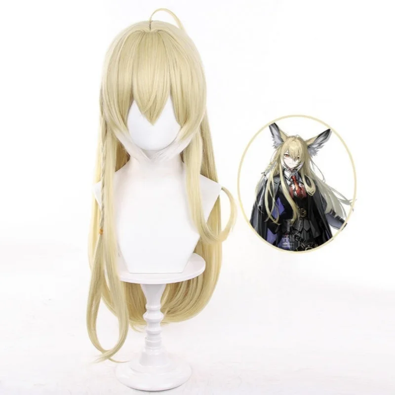 

Game Arknights Vulpisfoglia Cosplay Wig Yellow Long Braid Hair Wigs For Hallowen Play Role Heat Resistant Synthetic Free Wig Cap