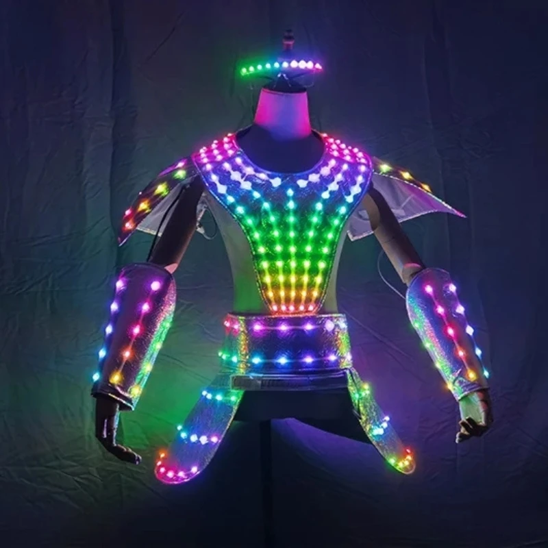 

2025 Ladies LED Costume Dancer Cosplay Wear Multiple Colors Stage Performance Suit
