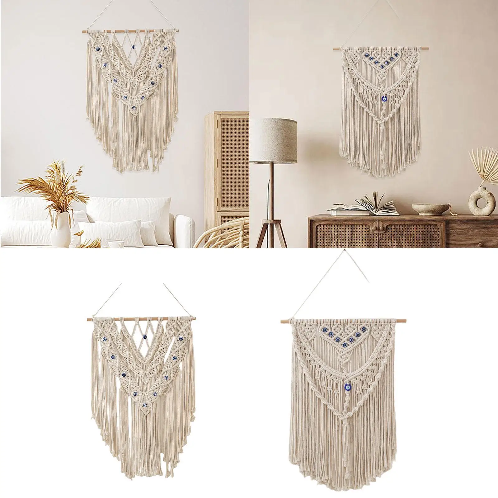 

Macrame Woven Wall Hanging Thread Woven Handmade Beautiful Bohemian Home Decoration Geometric Wall Decor for Wedding Party