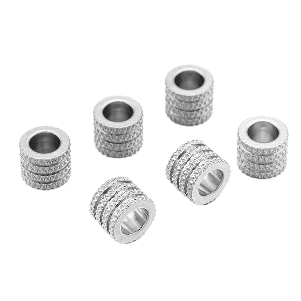 10pcs Stainless Steel Large Hole Tube Spacer Beads for DIY Charms Bracelet Necklace Jewelry Craft Making Findings Supplies