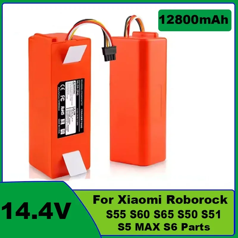 

14,4 В 5200-12800 мАч сменный аккумулятор для робота-пылесоса для Xiaomi Roborock S55 S60 S65 S50 S51 S5 MAX S6 Запчасти