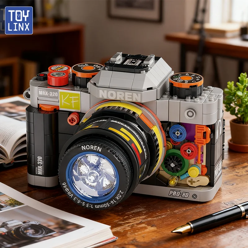 

Retro Camera Building Block Set: Precision Mechanical Model Suitable for Children and Adults as a STEM Educational Toy Gift