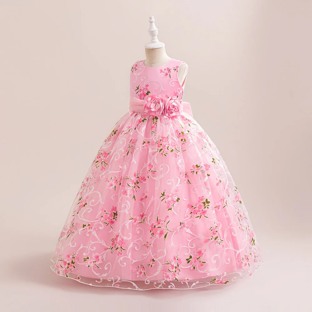 Girls Party Dresses Kids Summer Elegant Princess Dress For Girl Birthday Party Wedding Bridesmaid First Communion Costume