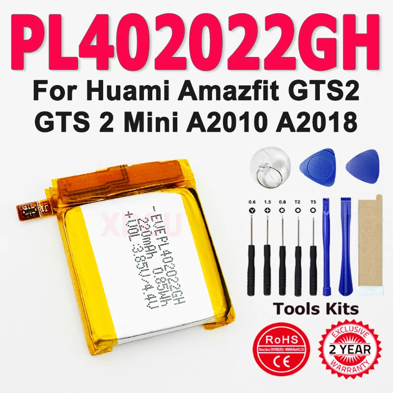 

Аккумулятор PL402022GH для Huami Amazfit GTS2 GTS 2 Mini A2010 A2018, емкость смарт-часов, аккумуляторы Bateria 402022 + бесплатные инструменты