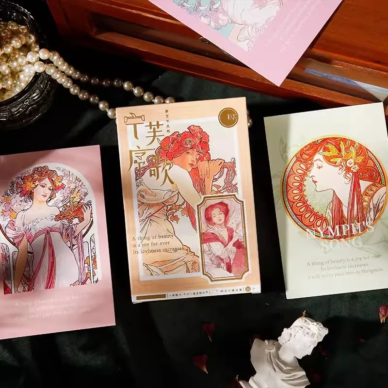 30개/대 Mucha Art Nouveau 엽서 - 빈티지 유화 인사말 카드 Collector's Edition Gift