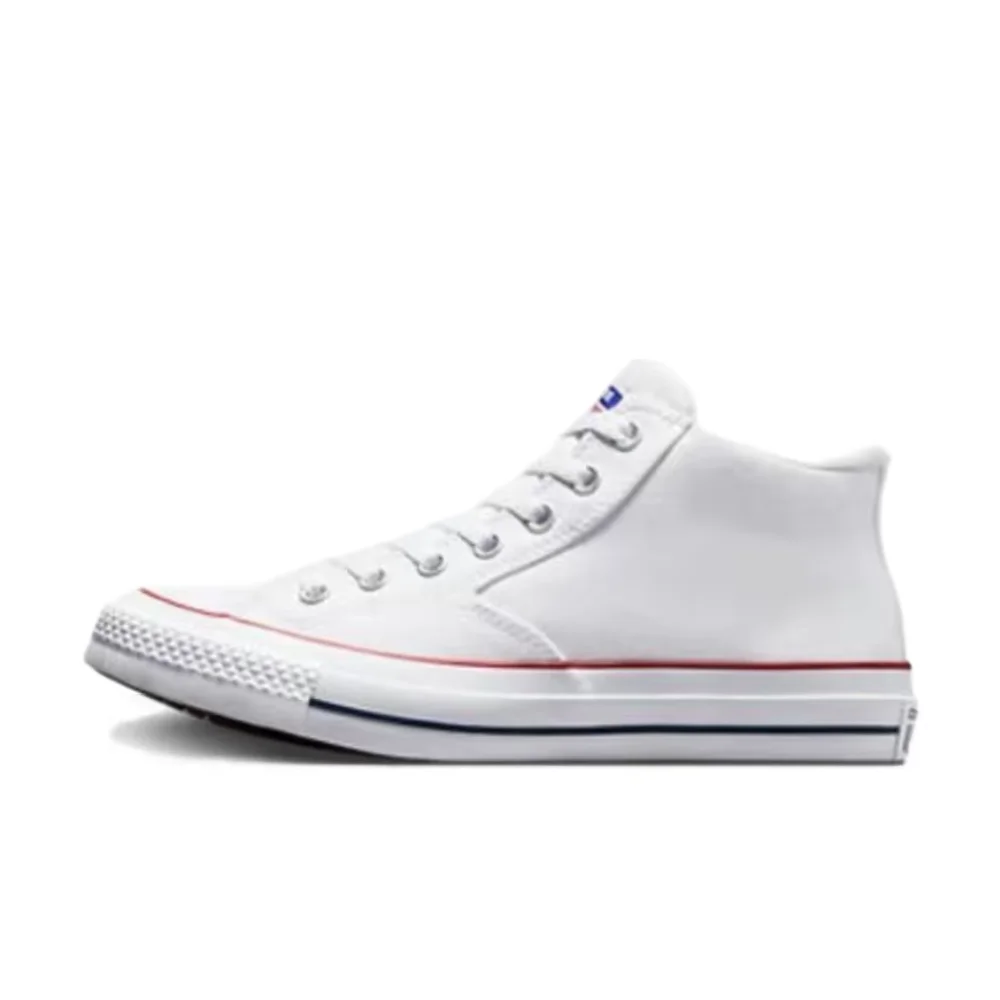 Converse Chuck Taylor All Star Malden Street Unisex White/Red Mid-Top Sneakers–Lightweight Woven Canvas& Durable Comfort A00812C