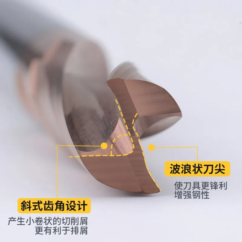 Integral ทังสเตนสตีลส้นแบนบิต180 ° เหล็กเคลือบ Countersunk เจาะ Bevel Fast เจาะ D8.1-D20.0MM