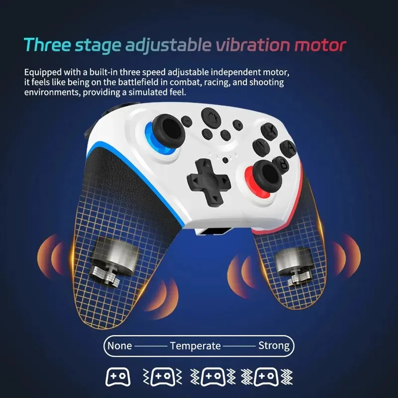 Wireless Switch Controller Compatible with Switch/Lite/OLED Remote Supports Multi-Platform with Turbo, Wake-up Function