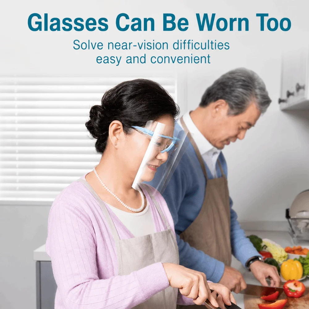 Anti-Fog Anti-smoke Anti-Oil Mask Full Face Cover Transparent Full Face Mask Reusable Splash Proof Safety Face Shield Cooking
