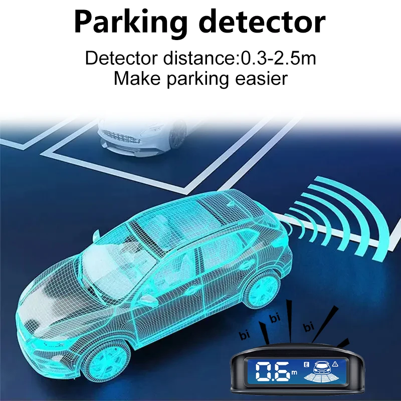 Complete Parking Sensor Kit Backlight LED Monitor 4×22mm Radar Detection 12 Colors Universal Car Parking Assistance