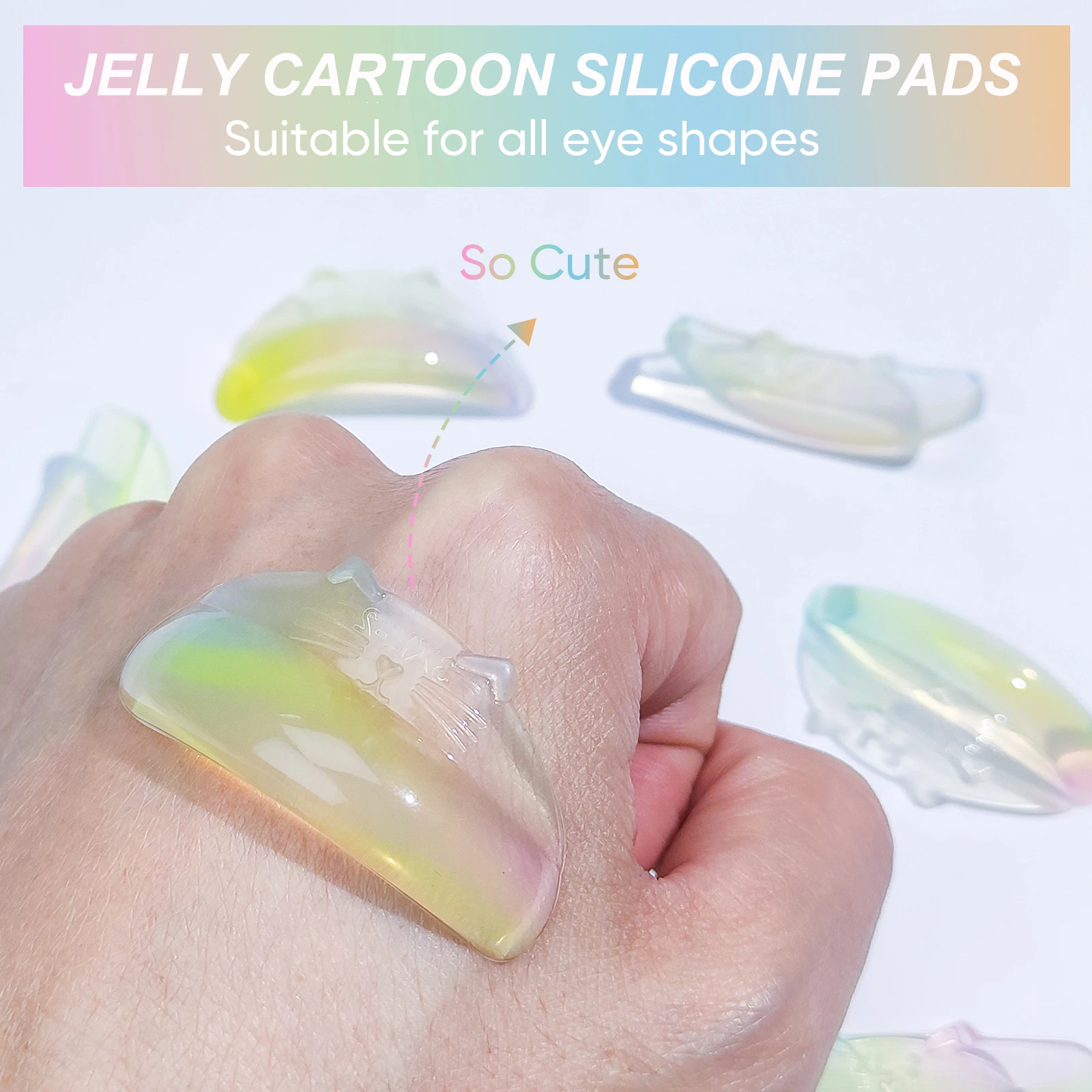 Lomansa 7 أزواج C حليقة سيليكون رمش بيرم منصات لزجة جلدة قضبان درع رفع ثلاثية الأبعاد رمش بكرة الشعر اكسسوارات ماكياج أداة #4