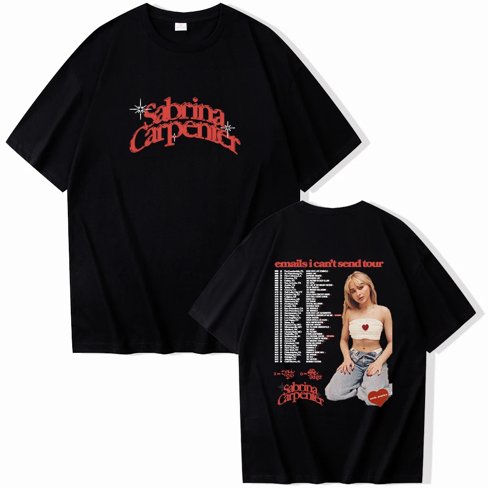 Sabrina Carpenter Emails I Can\'t Send 2024 Short Sleeve T-shirt Harajuku O-neck Summer Casual Shirt Fans Gift Tops