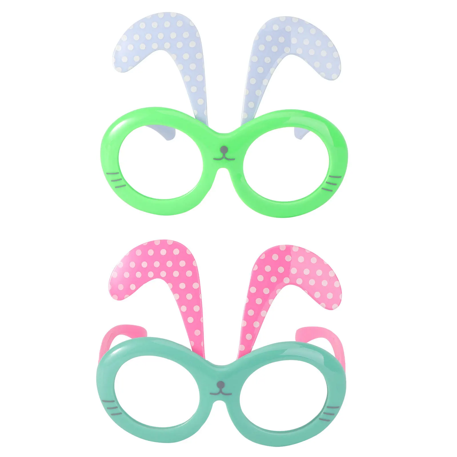 

2 пары очков с кроликом, красочные пасхальные маски для вечеринок, очки для дня рождения, фестиваля, нарядного платья, реквизита