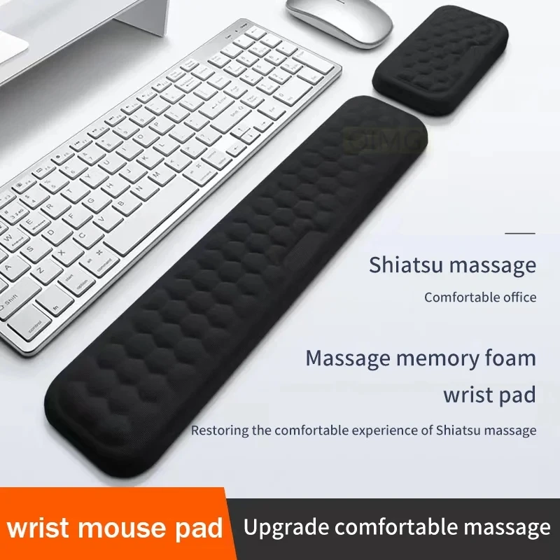 Ergonomic Keyboard Mouse Wrist Rest Office Typing Protection Relax Wrist Memory Foam Mouse Pad Computer Laptop