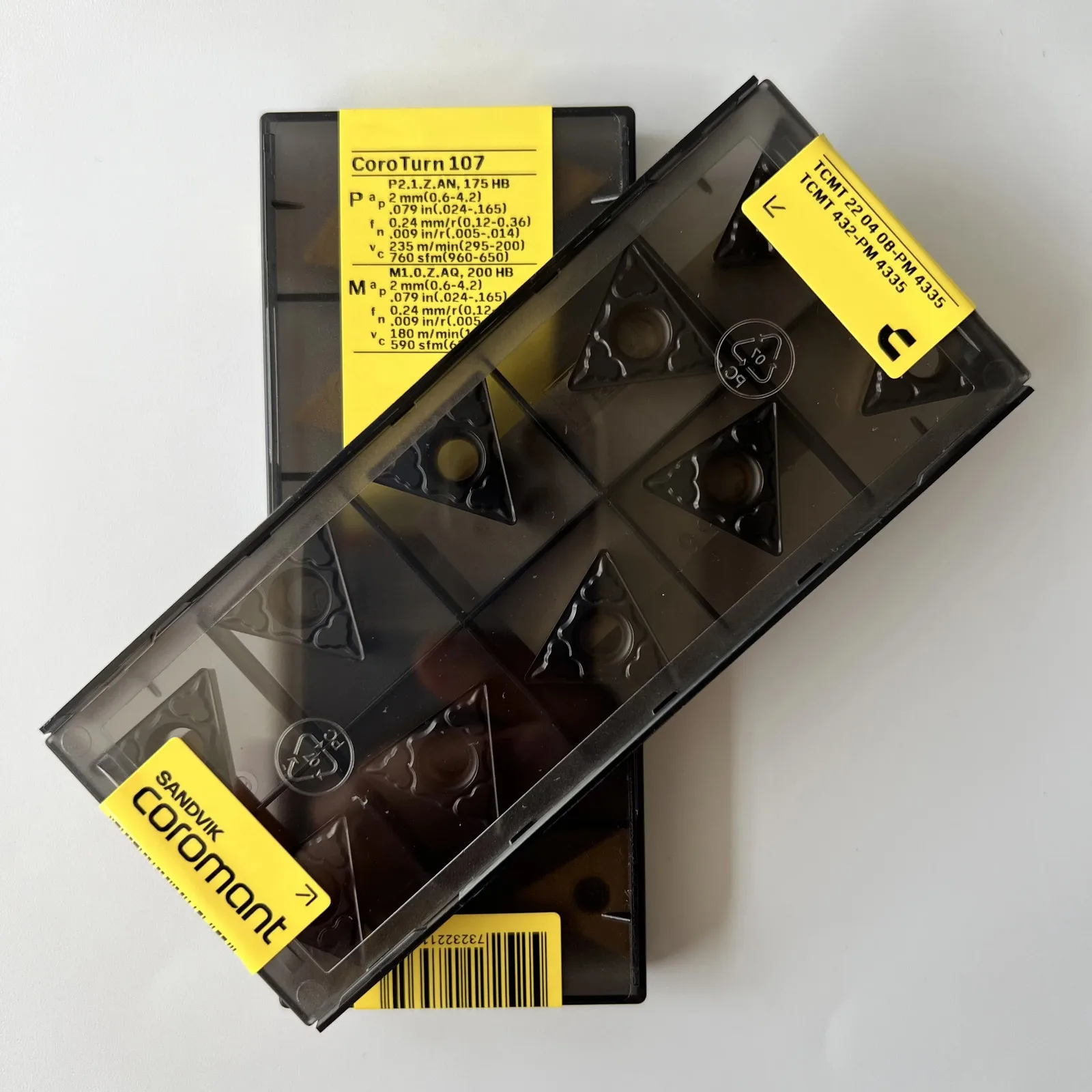 SANDVIK / TCMT220408-PM 4335 / Hoja CNC de aleación dura 10 piezas
