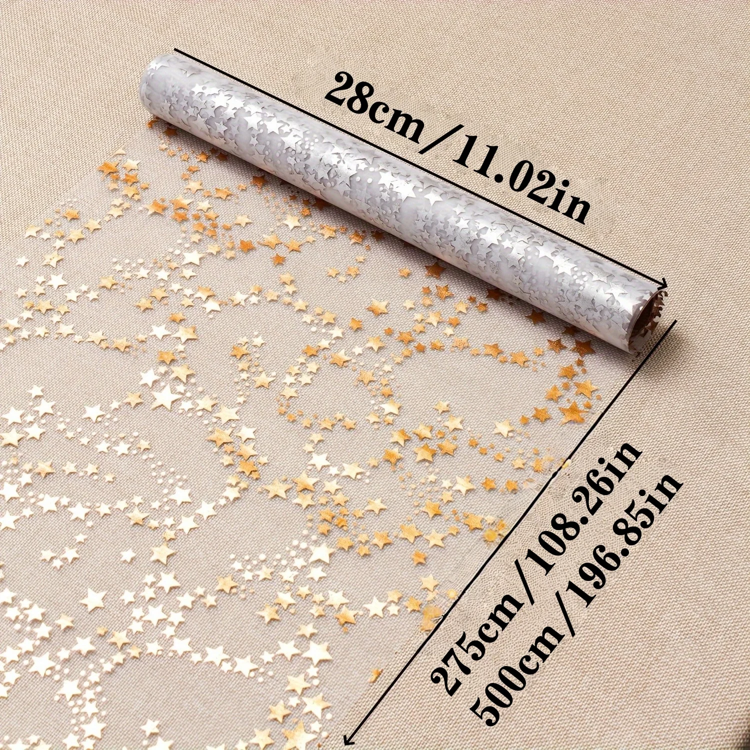 1pc 275/500cm Mesh Bling Star Table Runner Shimmery Romantic Birthday Table Flag Polyester Mesh Table Runner Dinner Table