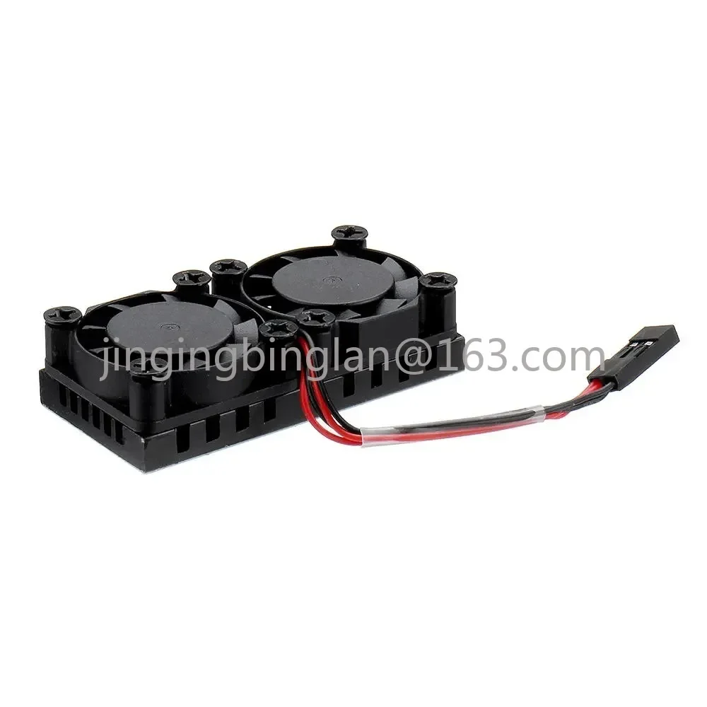 Raspberry Pi 3B/4B dual fan radiator module thermal conductive adhesive Raspberry Pi 3B +/4th generation b type main board fan