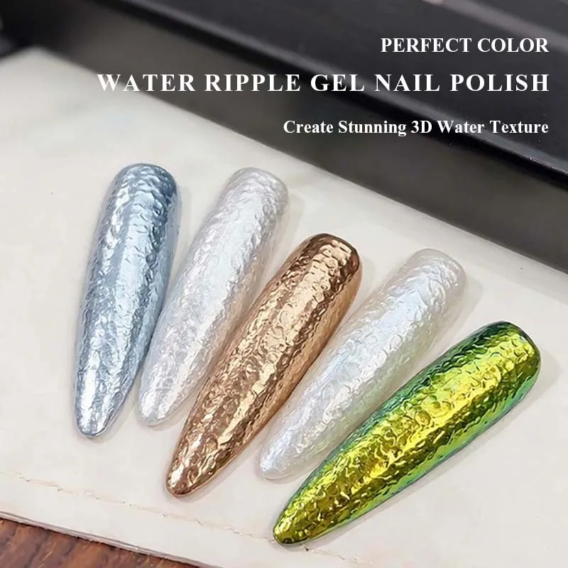 PERFECT COLOR Wasserwellen-Gel-Nagellack, 16ml One-Coat Top Coat, Texturierter UV-LED-Gel, DIY Trend-Nägel