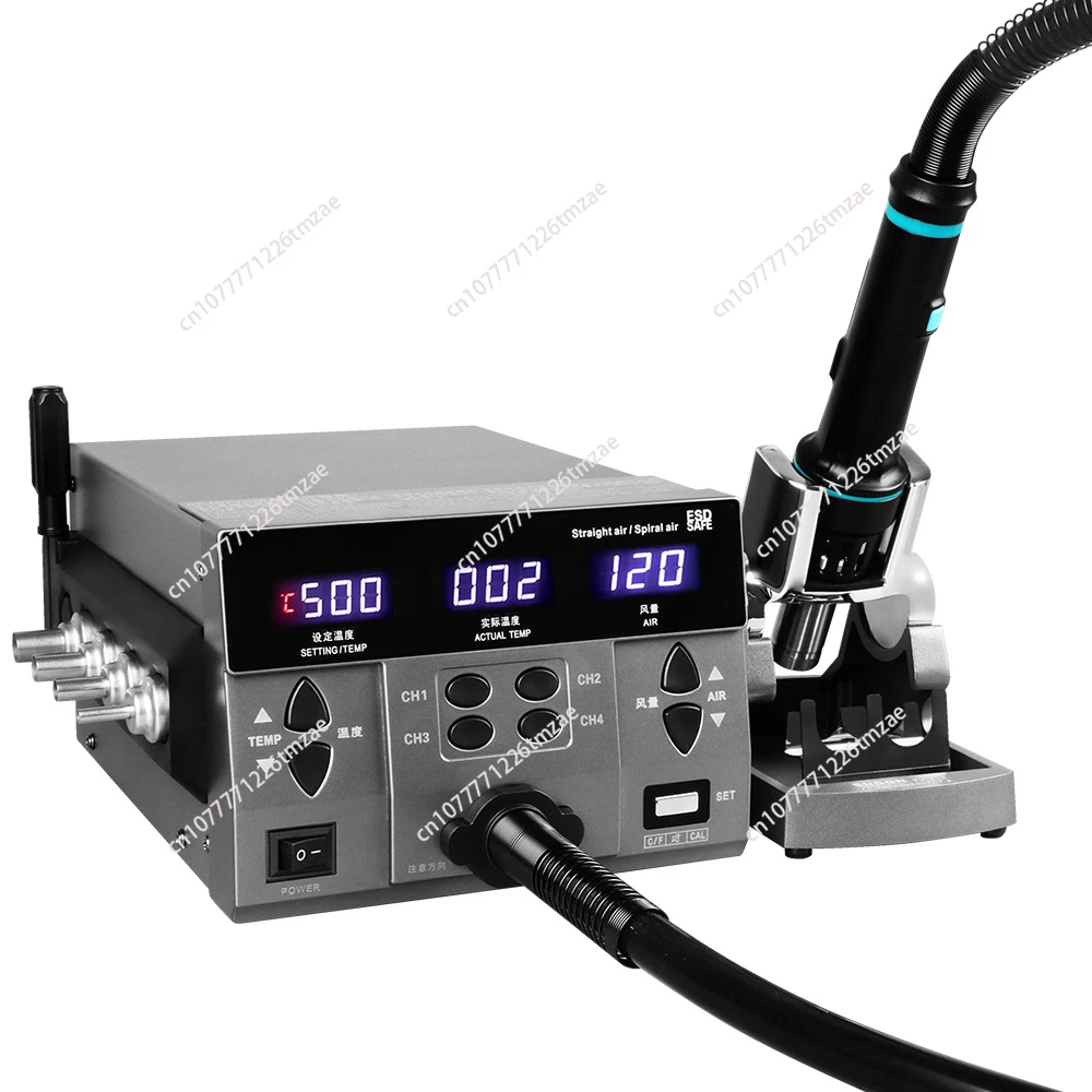 8630Pro 1300W Hot Air Gun Digital Display BGA Rework Station Curved Nozzle Welding Repair Desoldering Station