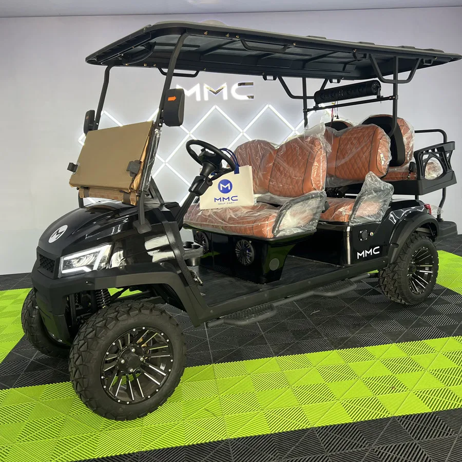 Camp Customizable Solar Panel Electric Golf Cart 6 Seater Sightseeing Golf Scooter Off Road Club Car