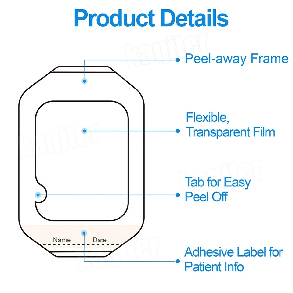 10-20 قطعة 6X7cm IV قنية ثابتة طبقة شفافة خلع الملابس مقاوم للماء الجرح ضمادة بقع لاصقة بعد الجراحة لا معقمة #6