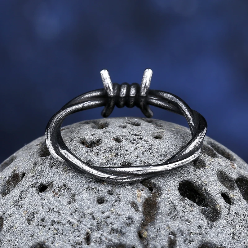 Fashion 2024 New 316L Stainless Steel Enagagement Retro Twisted Rope Ring For Man Women Personality Jewelry Teenagers Gift