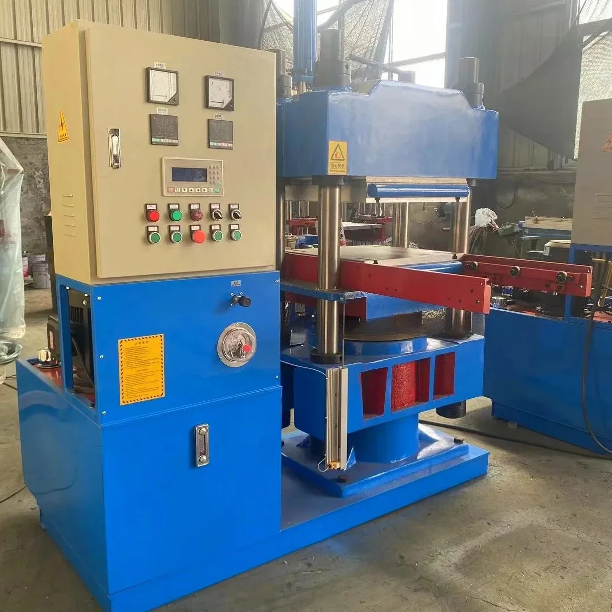 New Automatic Rubber Sole Vulcanizing Press Machine Plate Vulcanizing Press Manufacturing Plants Motor Pump PLC Pressure Vessel