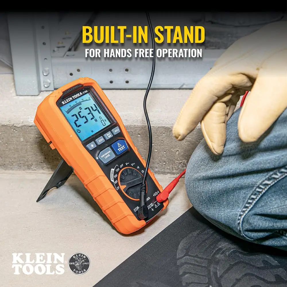 Professional Insulation Tester Multimeter, 4000MΩ Resistance, Auto-Ranging TRMS for Accurate Electrical Measurements