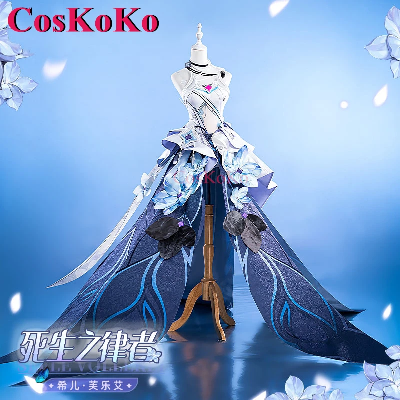 CosKoKo Seele Vollerei Cosplay Honkai Impact 3 Costume At The Fingertips Of The Sea Sweet Dress Halloween Role Play Clothing New