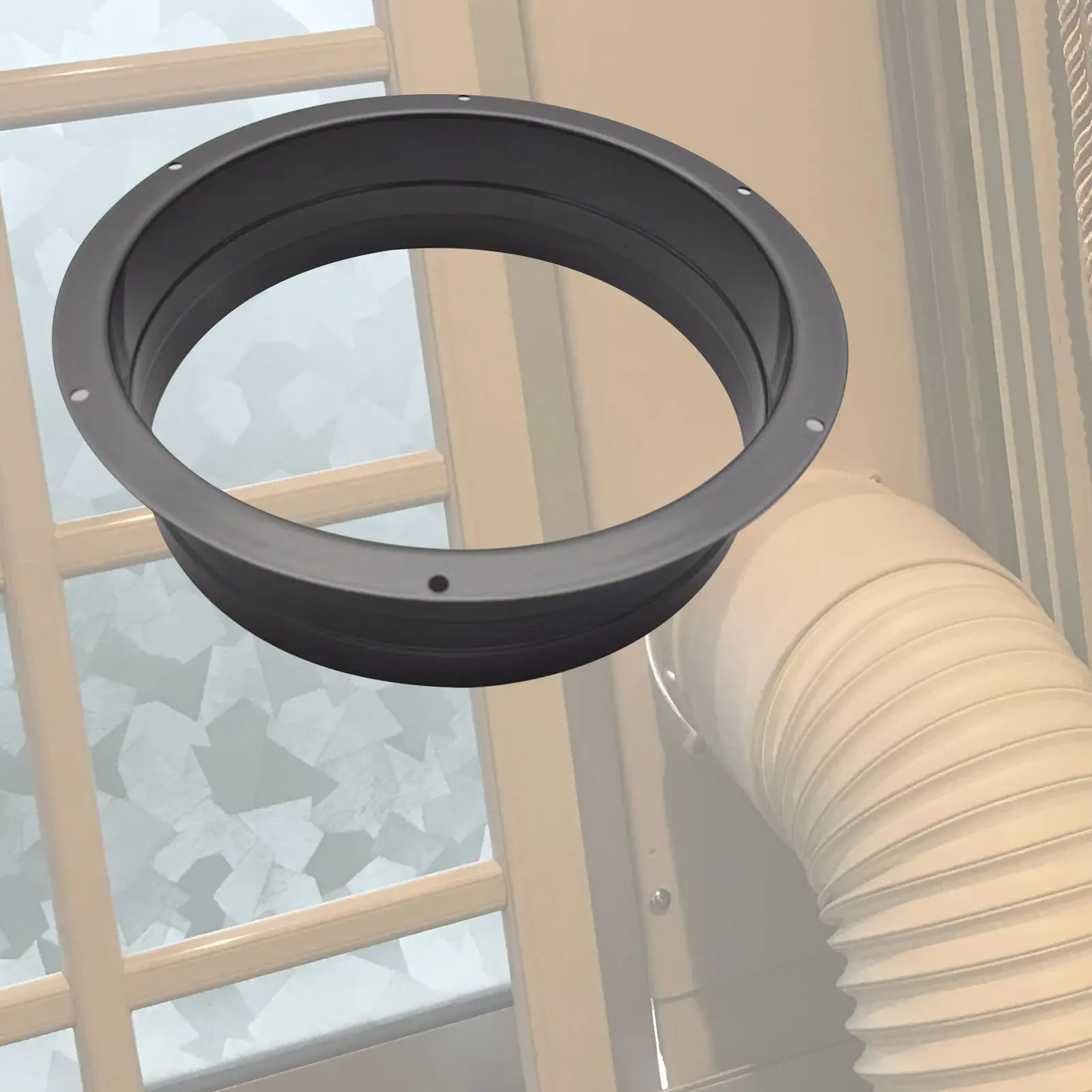 

Air Vent Duct Connector Black Round Sturdy Ventilation Pipe Connector Metal Straight Flange Connector TZ-160 Ventilation System