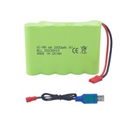 6.0V 2800mAh AA Rechargeable Battery With JST-2P Plug And USB For The New Huina 540 Dump,520 510 540 RC Engineering Vehicle