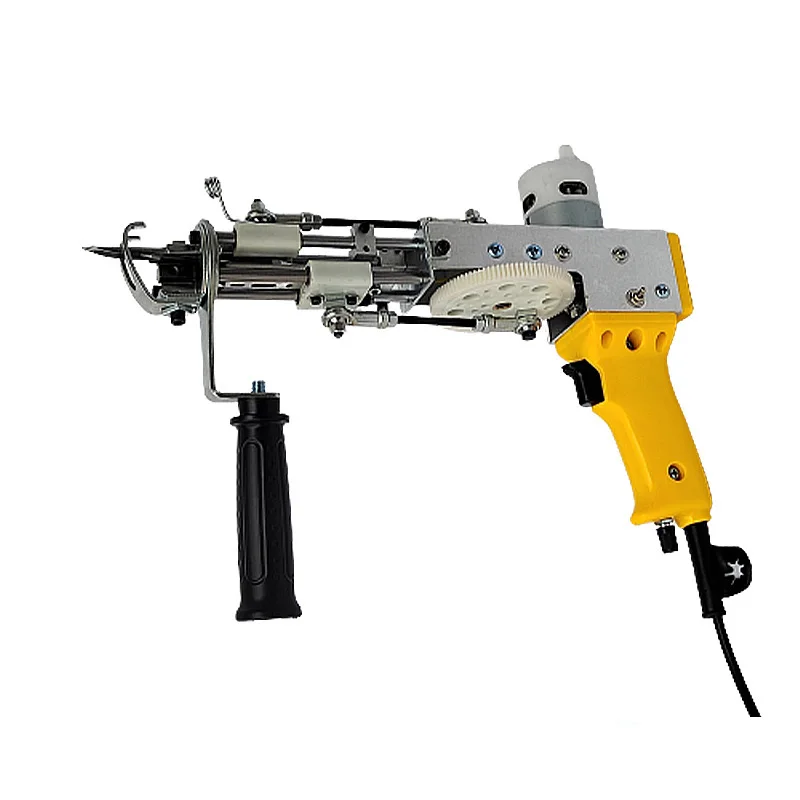 Pistola de Tufting 2 en 1 para alfombra eléctrica, pistola de elevación de pila de corte de bucle con cubierta de engranaje, máquinas de flocado de alfombra, herramientas de pistola