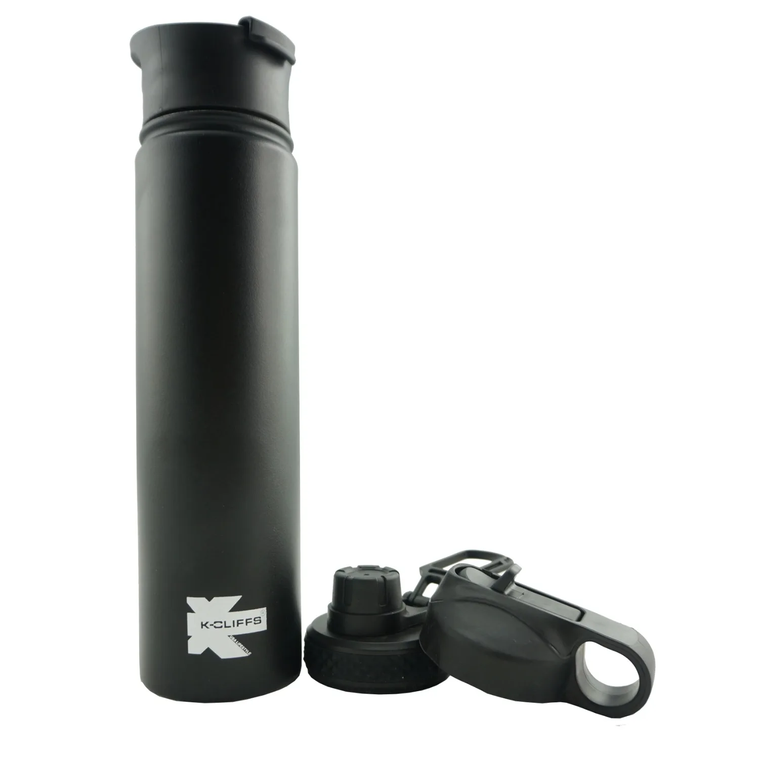 Double Wall Sports Water Bottle Vacuum Insulated Flask Stainless Steel  BPA Free 3 Lids Included Straw Sport Cap