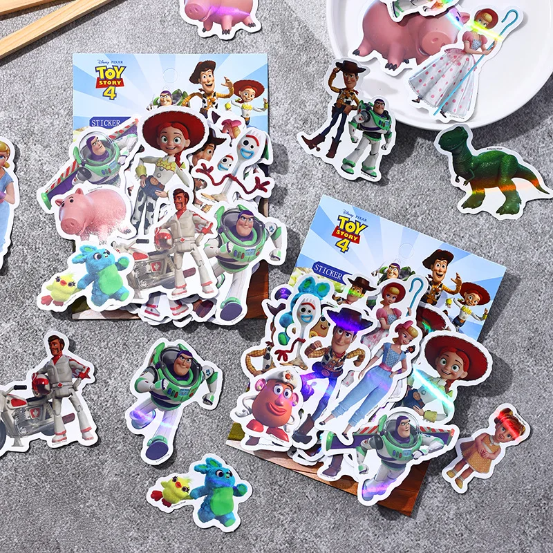 50PCS Disney Cartoon Toy Story Stickers Movie Anime Decal Skateboard Guitar Laptop Cute Kawaii Sticker Pack Kids Girl Boy Toys