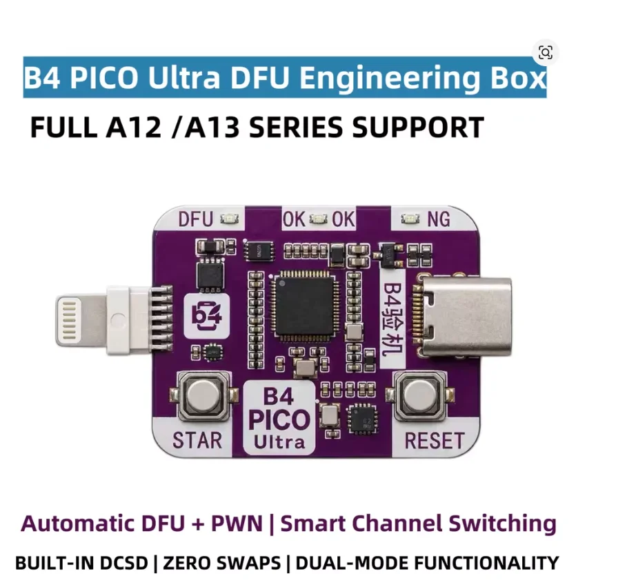 Next-Gen B4 PICO Ultra DFU Engineering Box Support One Click DFU Data one-click Restart Enter Recovery Mode For Moible Phone Rep