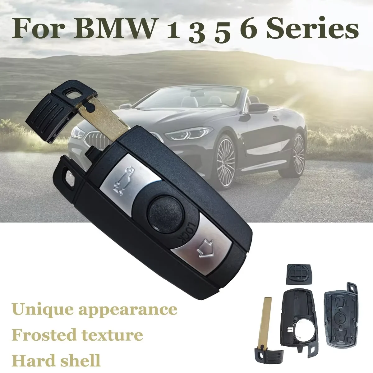 Picture 3: For BMW 1 3 5 6 Series E90 E91 E92 E60 E70 E71 E72 E82 E87 E88 E89 Fob 3BNT Smart Remote Key Shell Case Car Styling