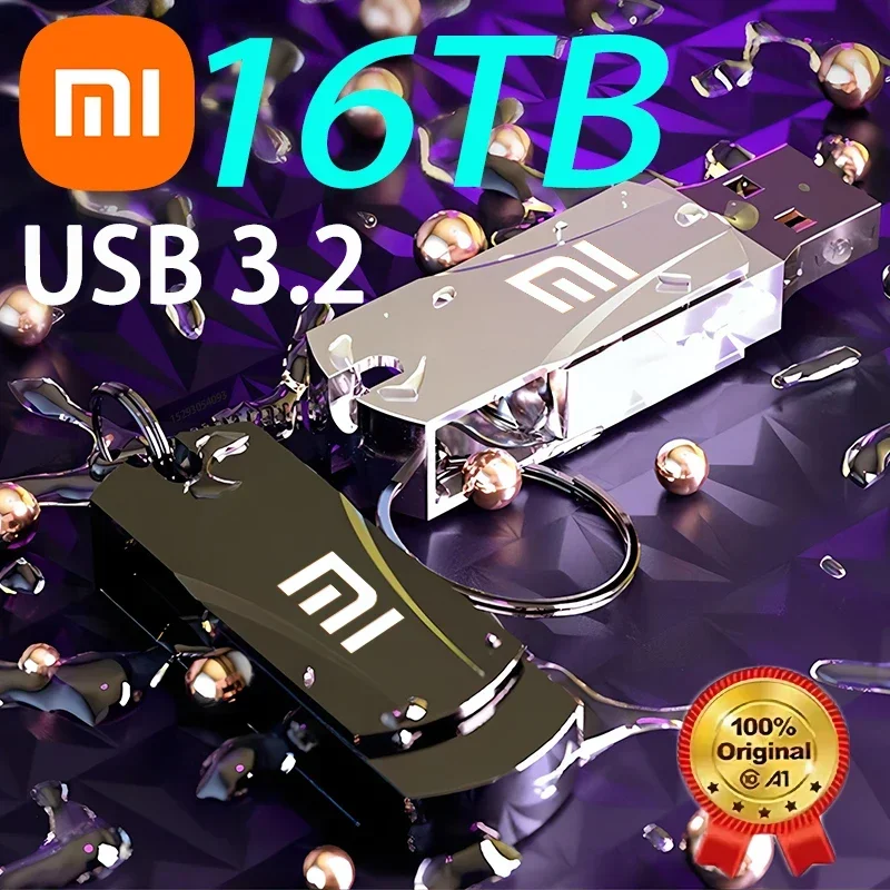 Xiaomi Super Mini Metal 16TB Usb Flash Drive 8TB Tiny Pendrive Memory Stick 2TB Storage Device WaterProof U Disk Usb Flash Drive