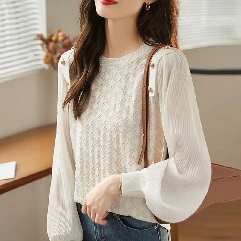 

Women's Autumn Casual Simplicity Solid Color O-neck Long Sleeve T-Shirt Women Clothes Fashion Loose Elegant All-match Tops