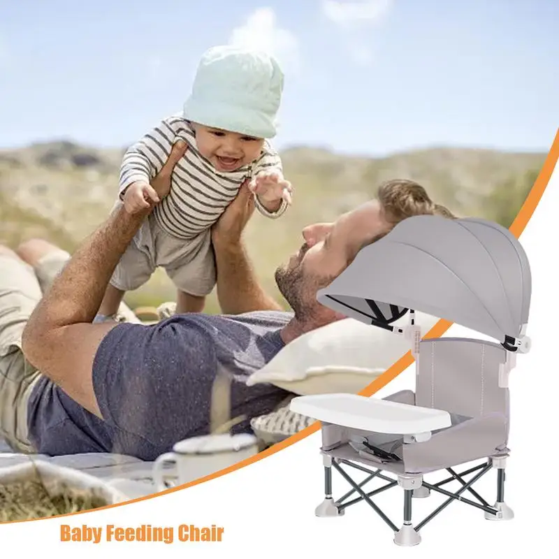 Silla de alimentación plegable para niños pequeños, asiento de refuerzo, diseño plegable, para fiestas Picnics al aire libre