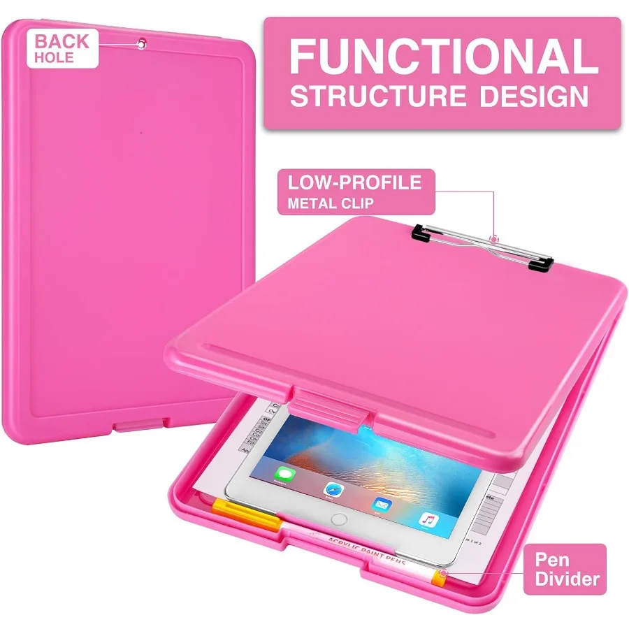 Appunti in plastica pieghevole con archiviazione integrata per insegnare e insegnare infermieristico e uso in ufficio Clip a basso profilo Design durevole C