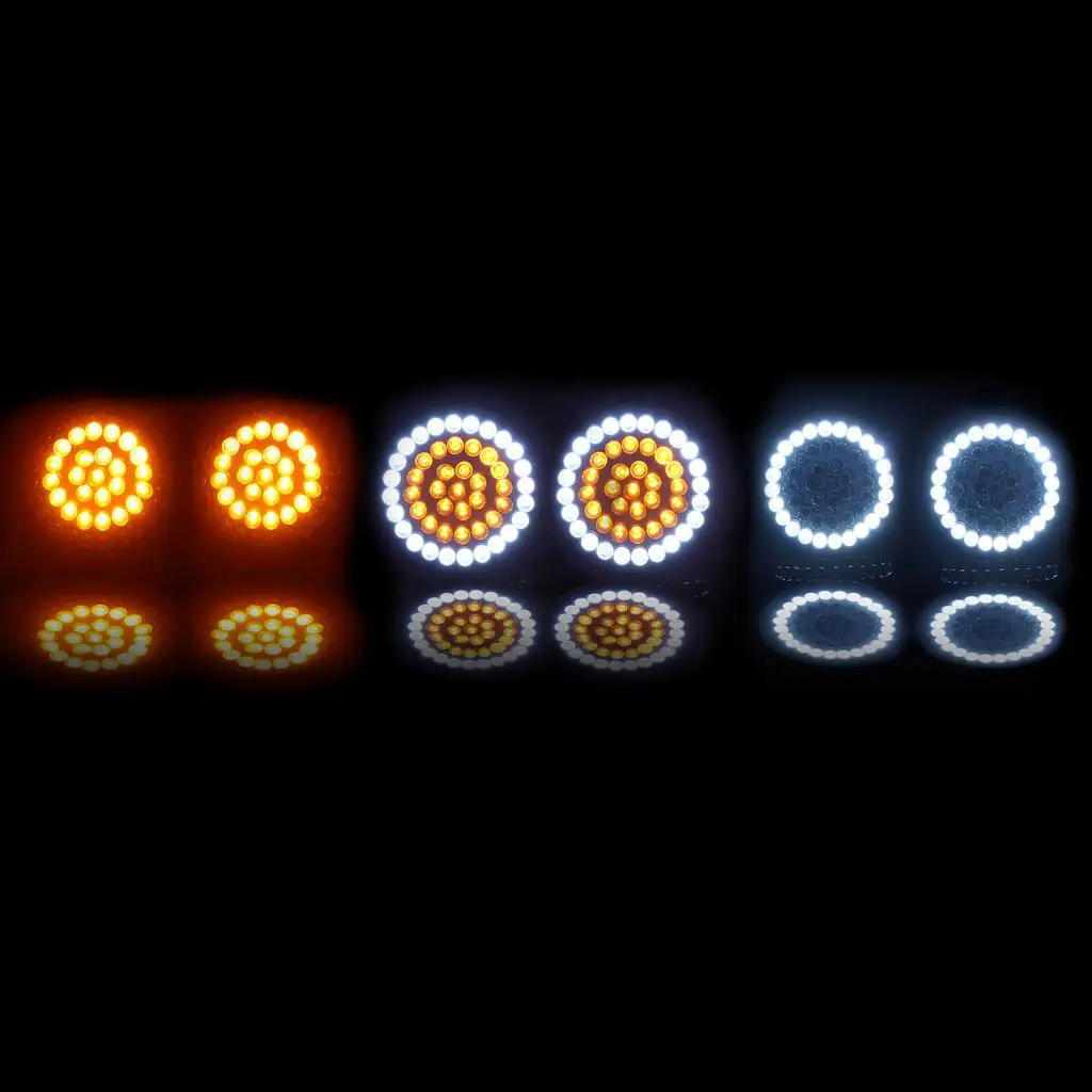Motorcycle LED Turn Signals High Luminance Aluminum Alloy Panel Indicator Lamp for Rear Lighting Road Bike