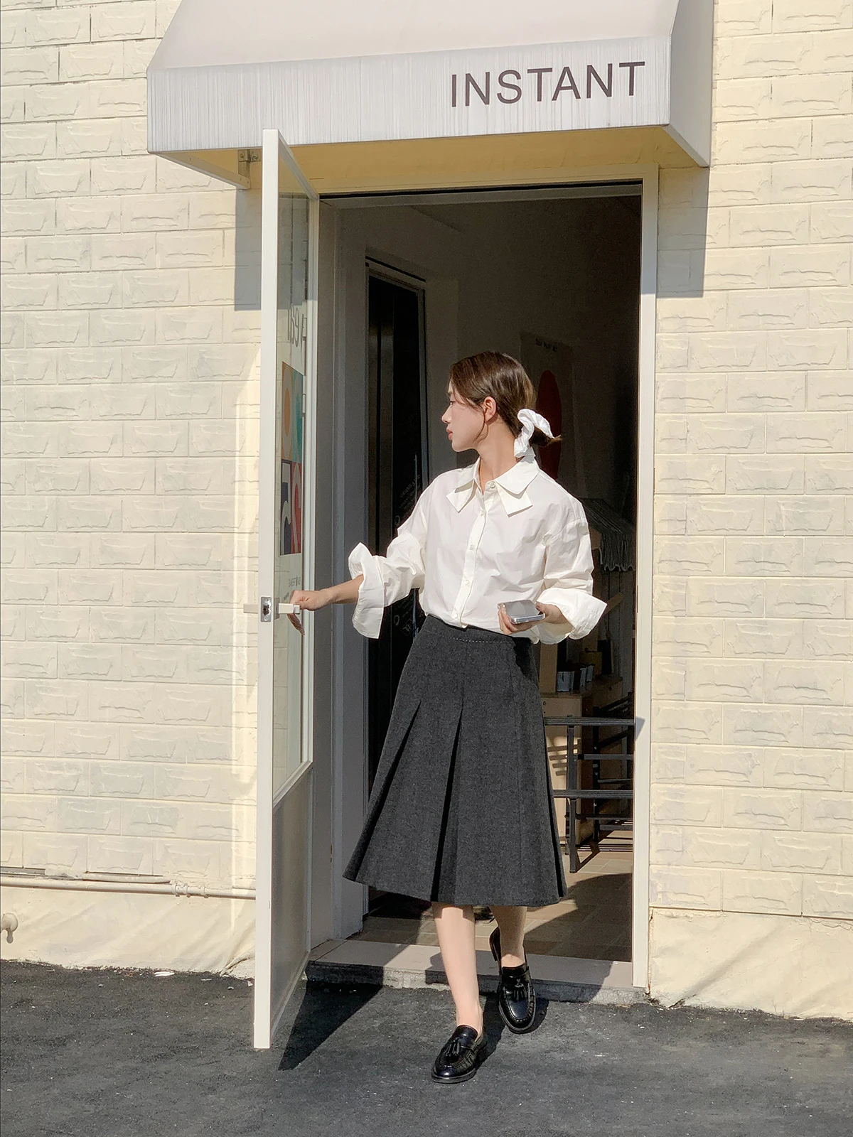 

Inspired Early Autumn Loose Collar irt Women's 2025 New 00 Cotton Casual Top Faion Loose Fit Cotton Long Sve