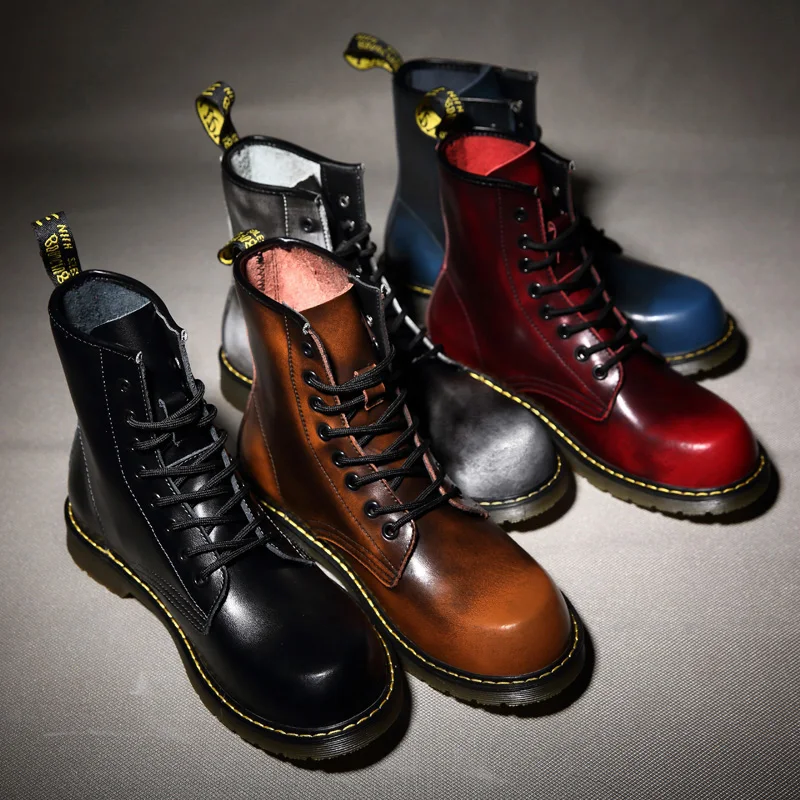 Genuine Leather Boots for Men Shoes Dress Booty Man Luxury Shoes High Quality Men's Rock Boots Men's Safety Shoe Casual Sneakers